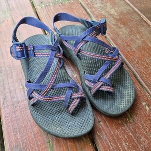 Chaco Blue and Red Sandals
